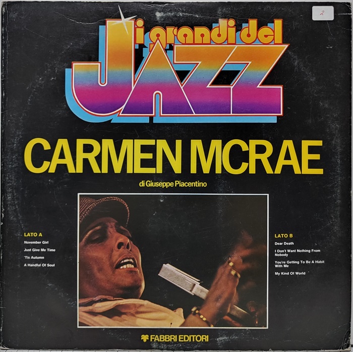 CARMEN MCRAE / i grandi del Jazz