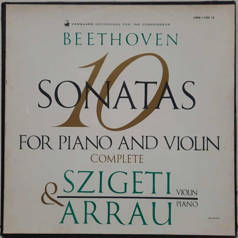 Beethoven : Complete 10 Sonatas for Piano &amp; Violin / Joseph Szigeti Claudio Arrau 4LP(박스)(수입)